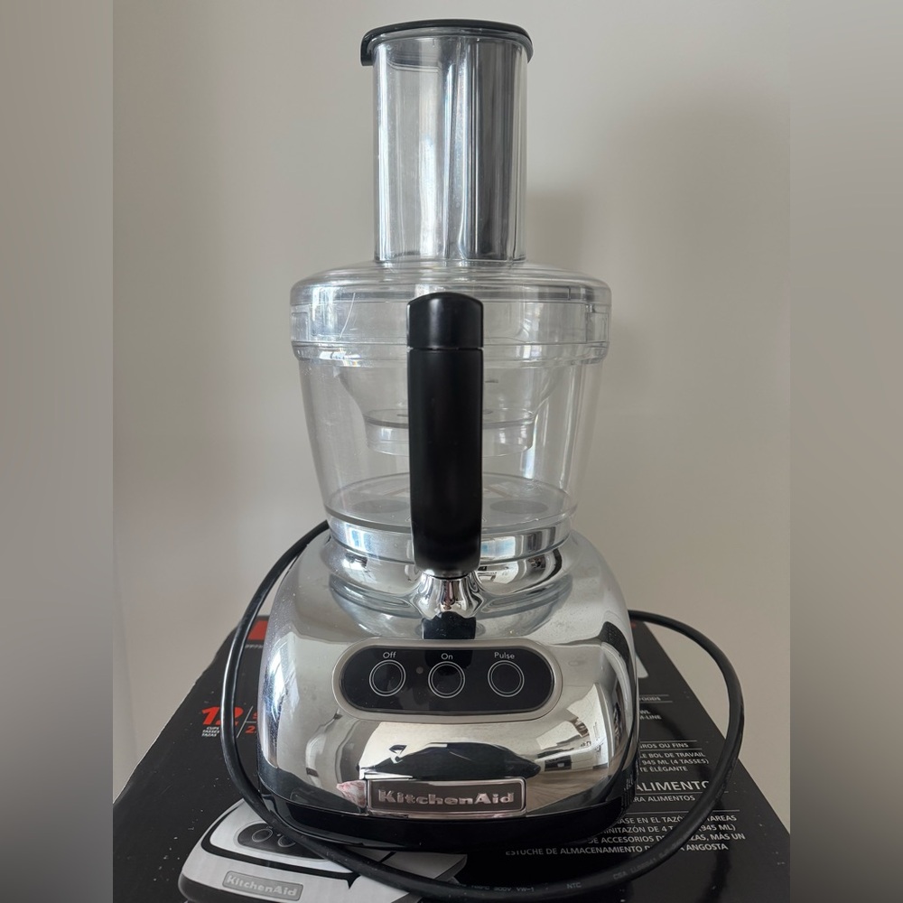 KitchenAid Silver Food Processor with Dual Cups 12cups/4cups